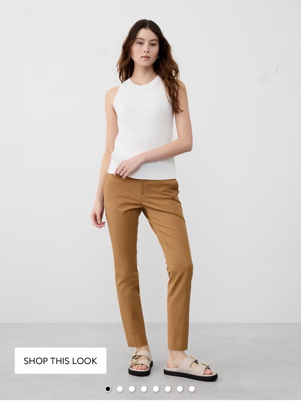 Banana Republic Sloan Slim Ankle Pants in Camel Brown